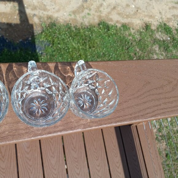 Vintage Anchor Hocking Crown Point Punch Glasses Cups Set of 7 - Picture 13 of 16